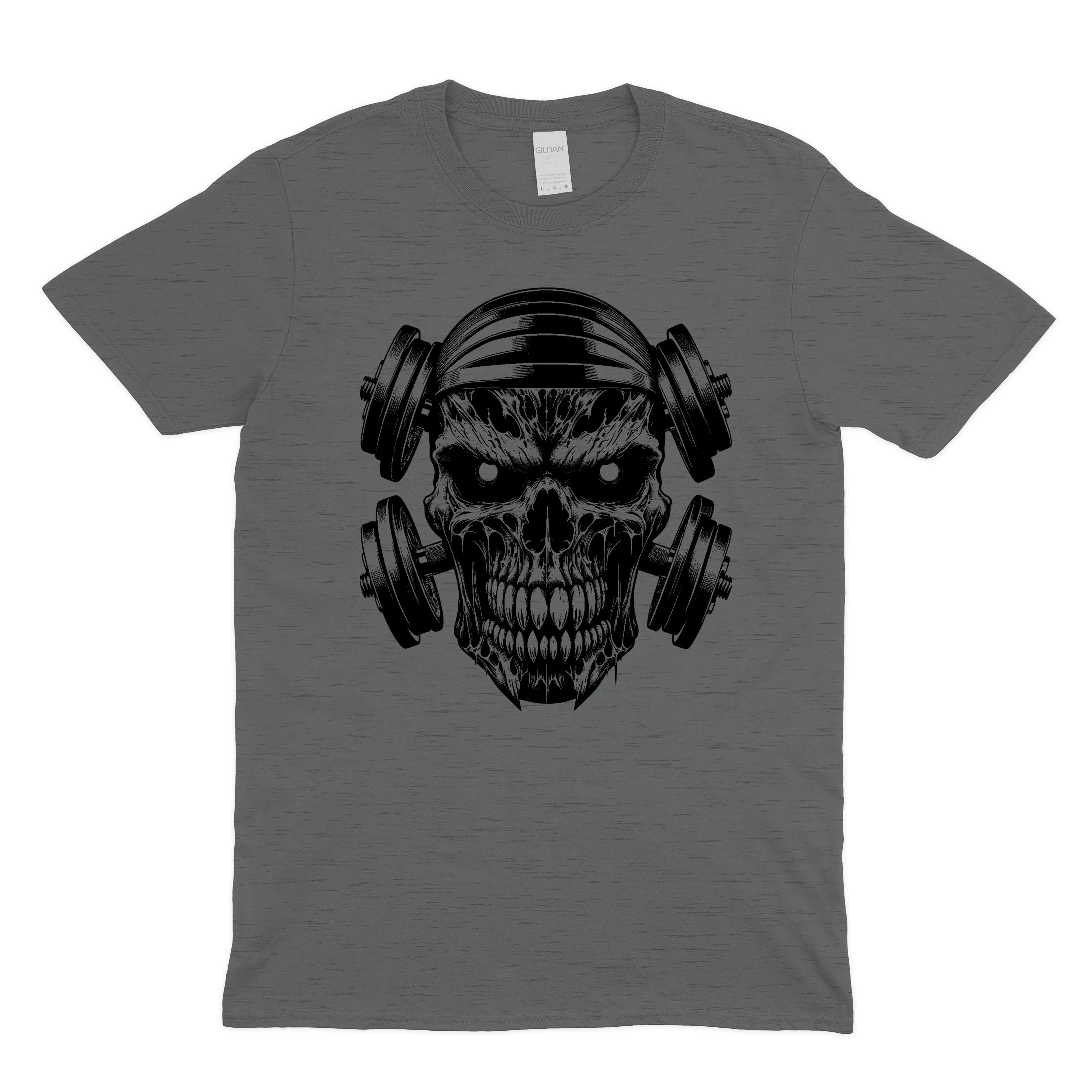 Skull Evil Barbells Unisex Crewneck T-shirt