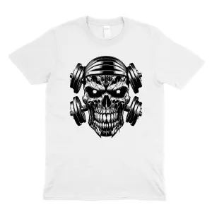 Skull Evil Barbells Unisex Crewneck T-shirt
