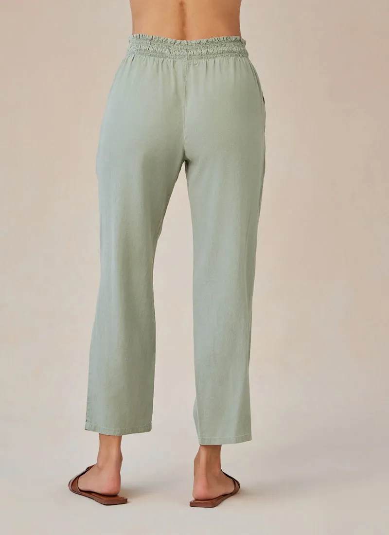 Smocked Waist Wide Leg