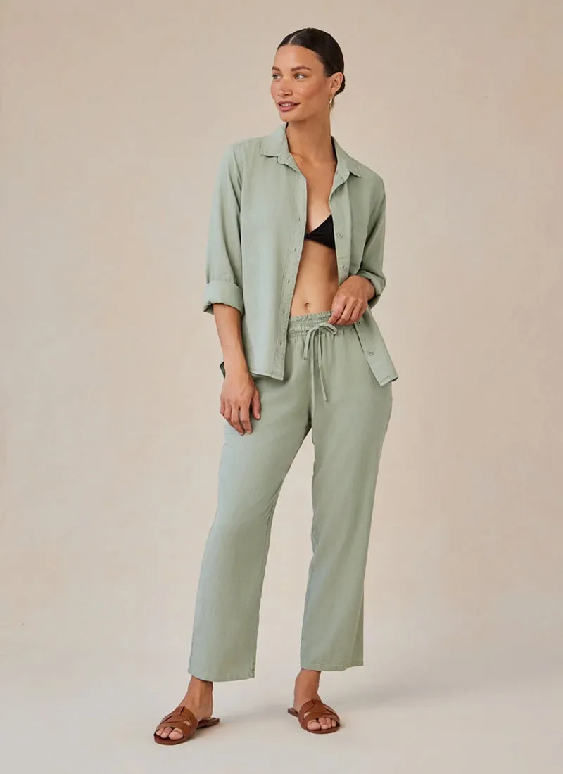 Smocked Waist Wide Leg