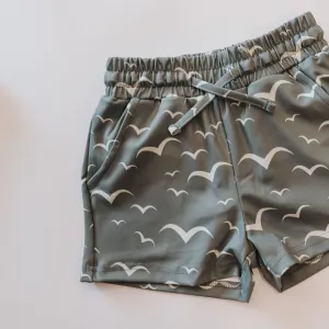 Soaring Seagulls Kids Swim Shorts