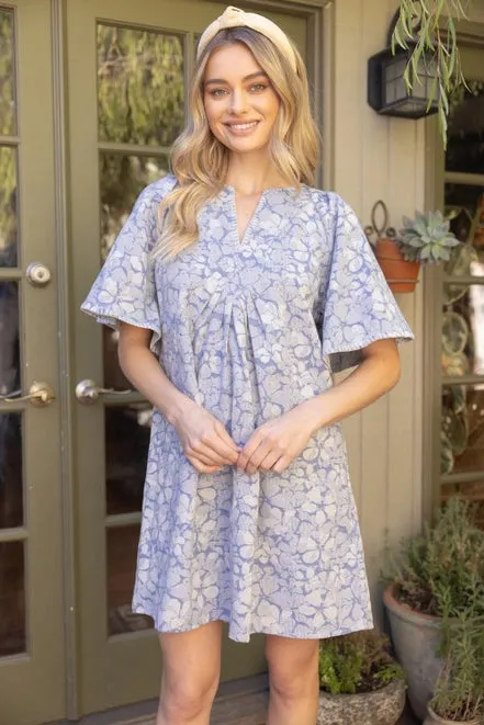 Stitch Detailed Short Sleeve Dress