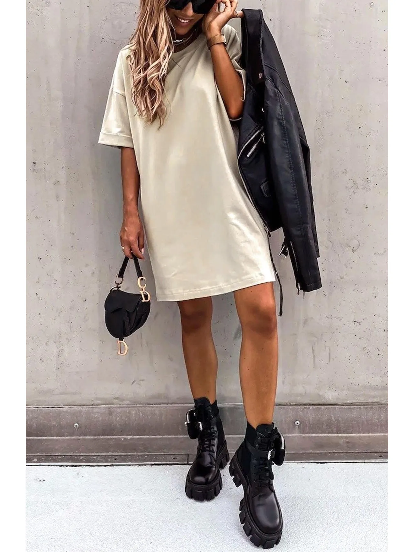 Stone Tunic Mini  T-Shirt Dress