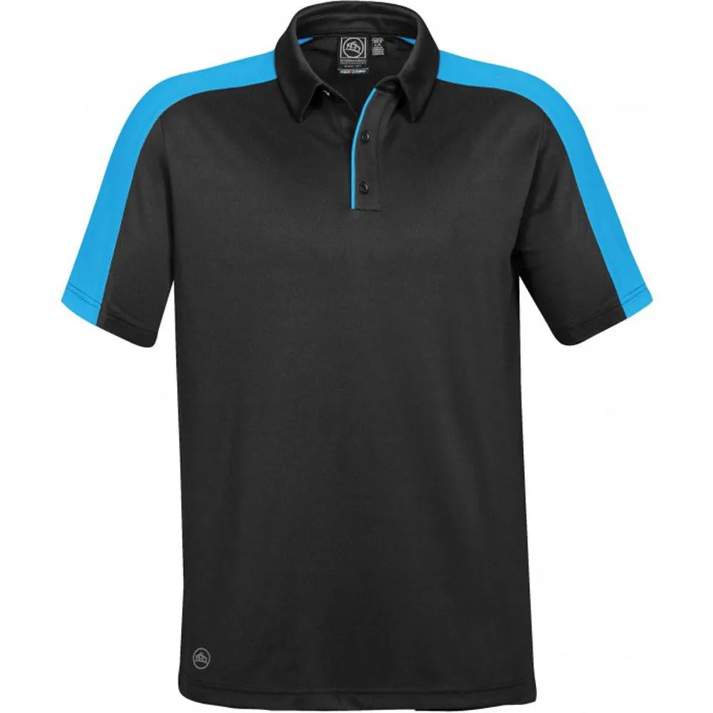 Stormtech Men's Black/Electric Blue Ensign Polo