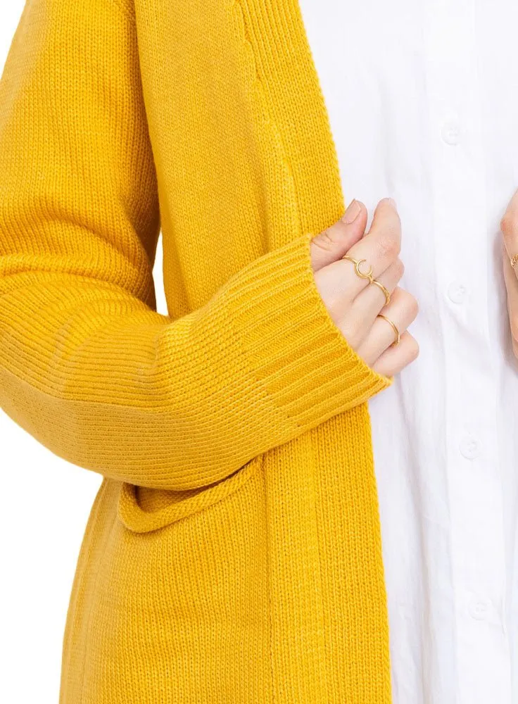 Sun Flower Basic Pocket Cardigan