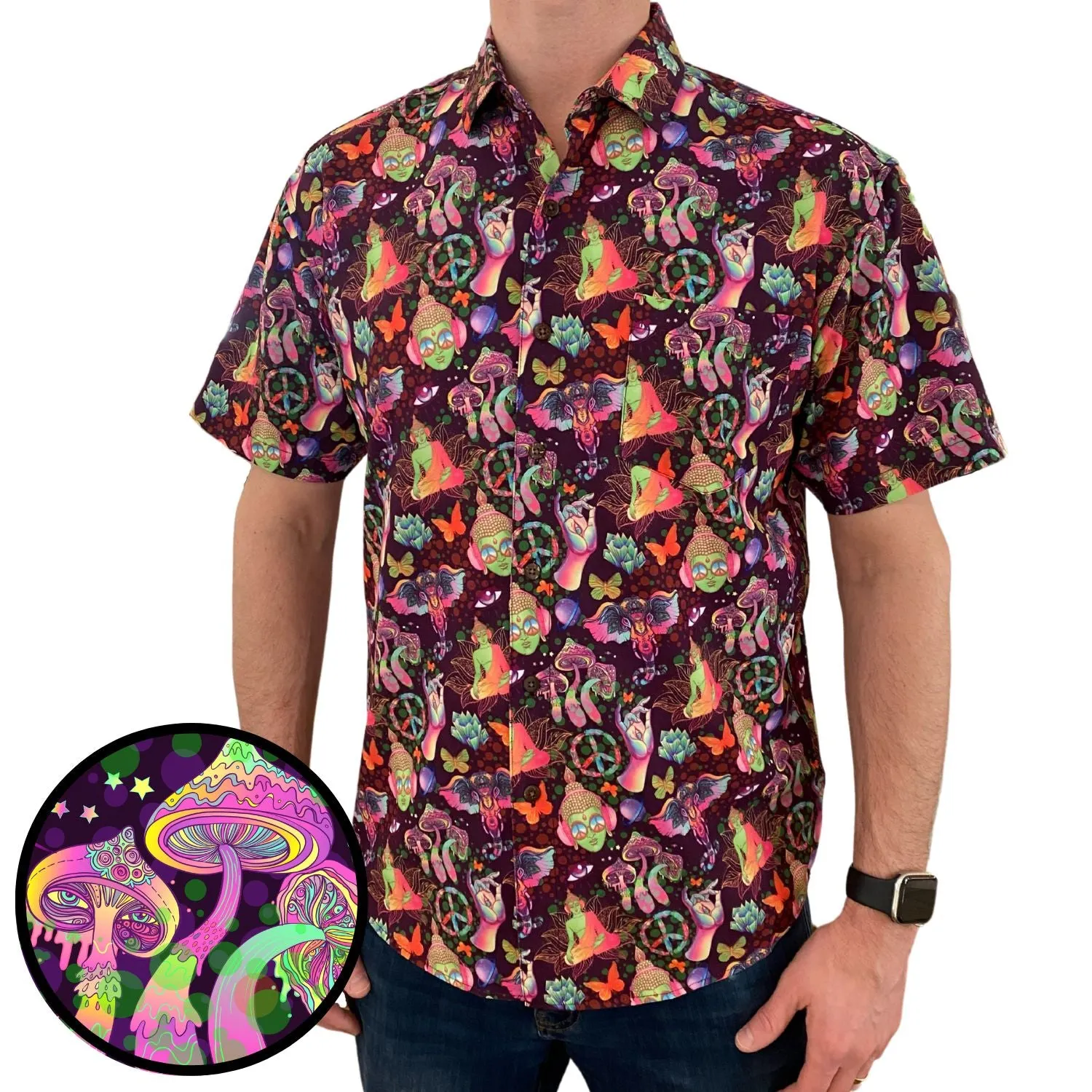 Super Stretch - Shroomin' Hawaiian Shirt