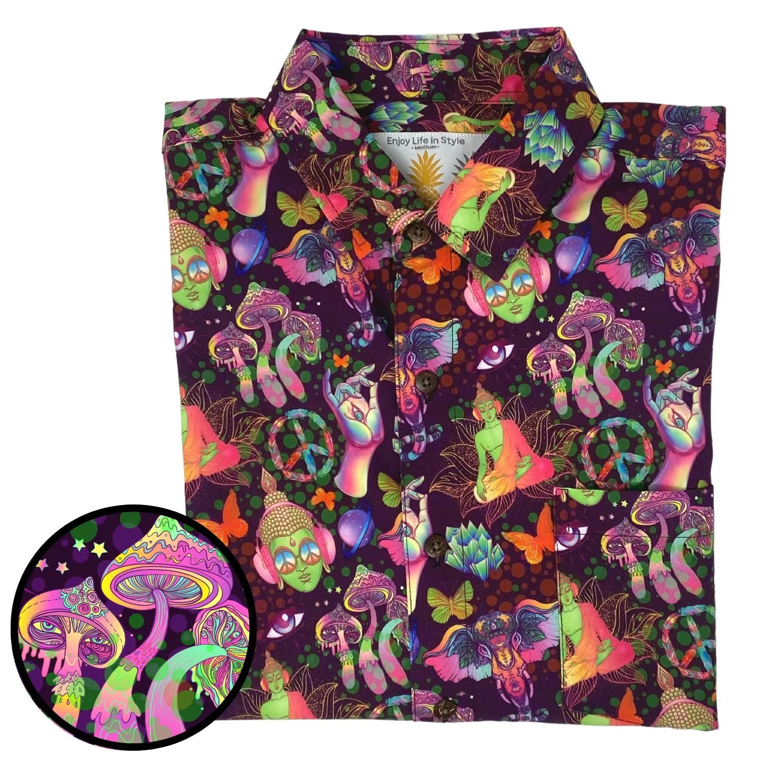 Super Stretch - Shroomin' Hawaiian Shirt