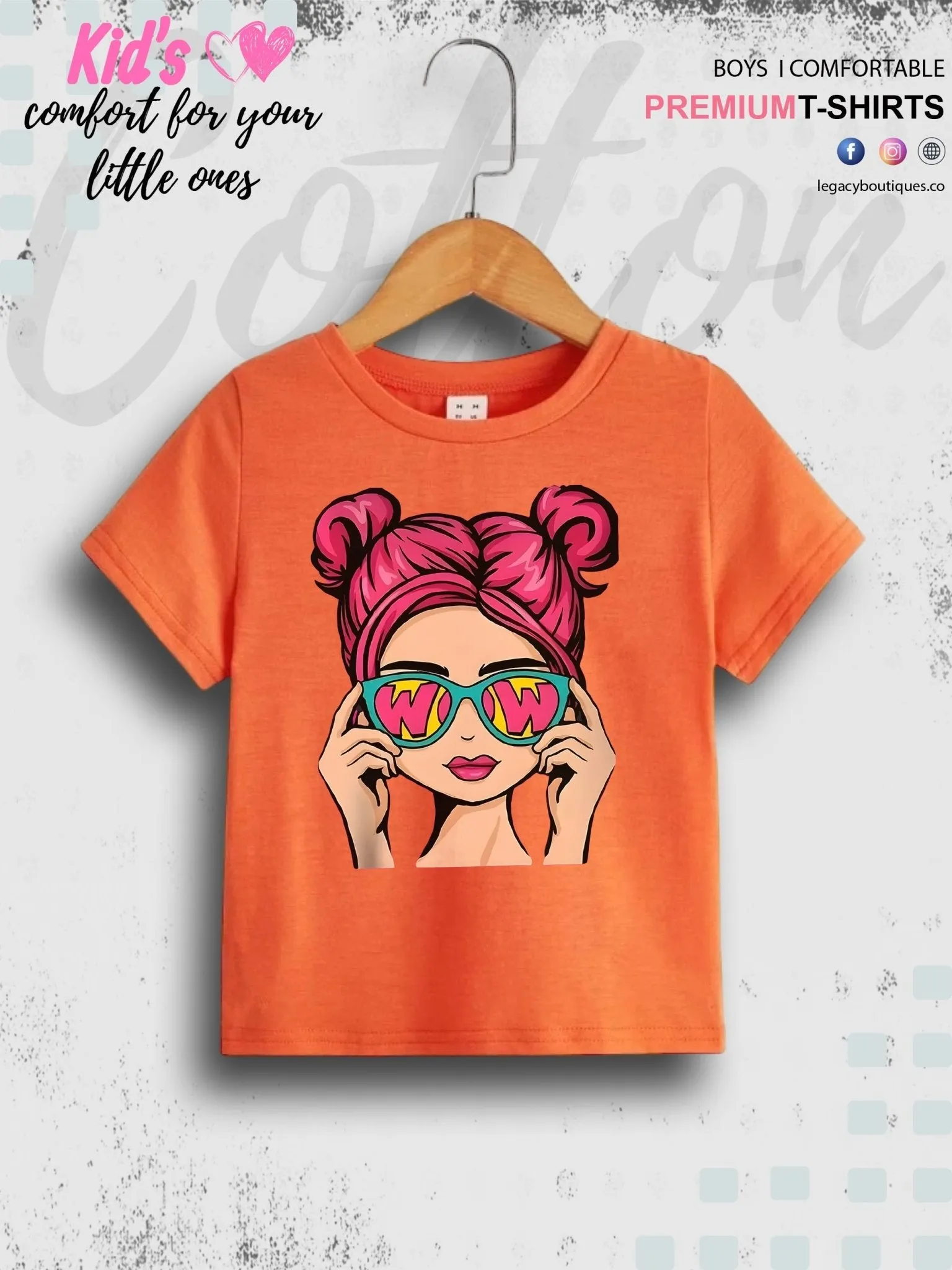 Teen Girl Cartoon Character Print Casual Short Sleeve Girls T-Shirt