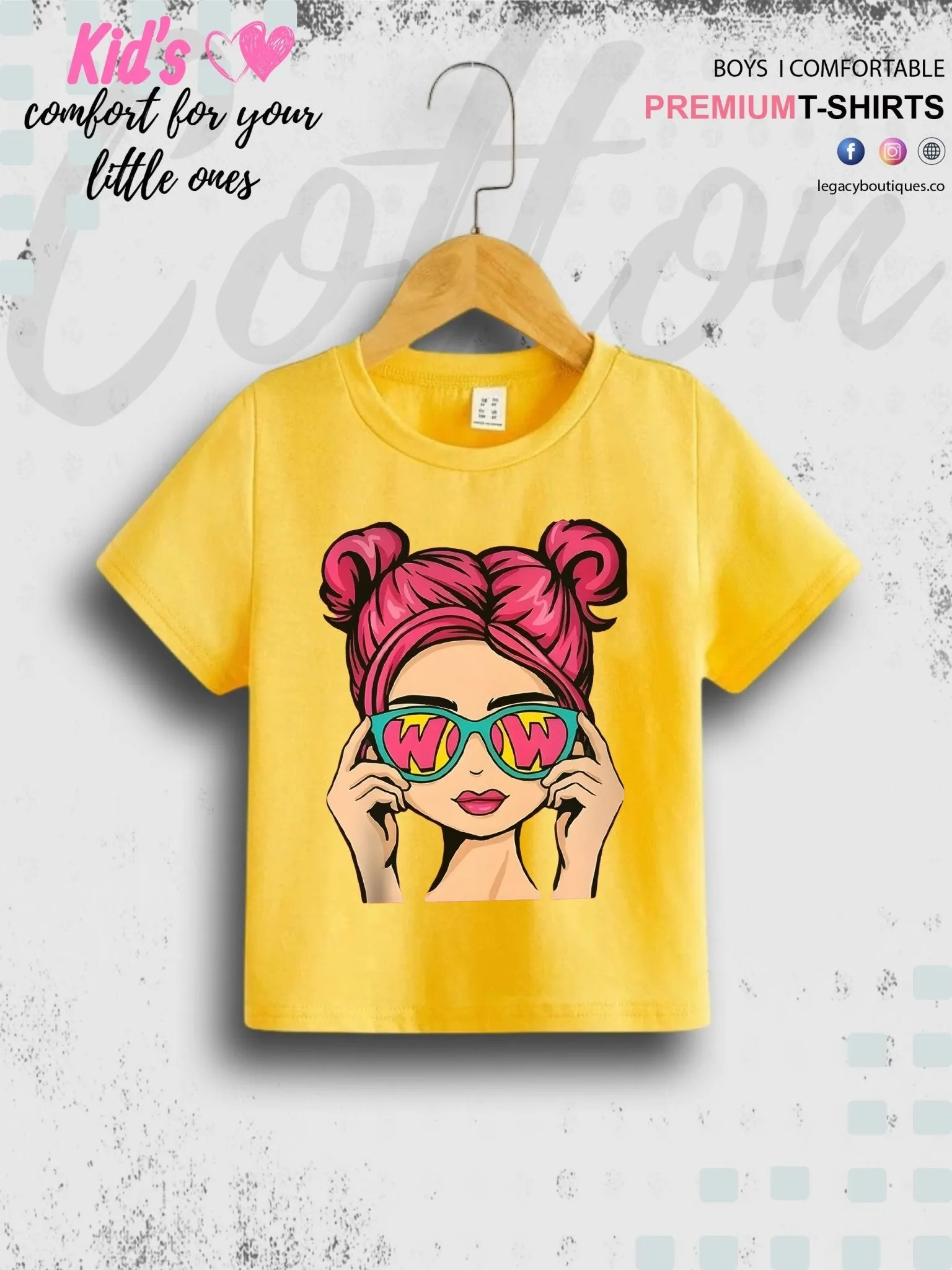 Teen Girl Cartoon Character Print Casual Short Sleeve Girls T-Shirt