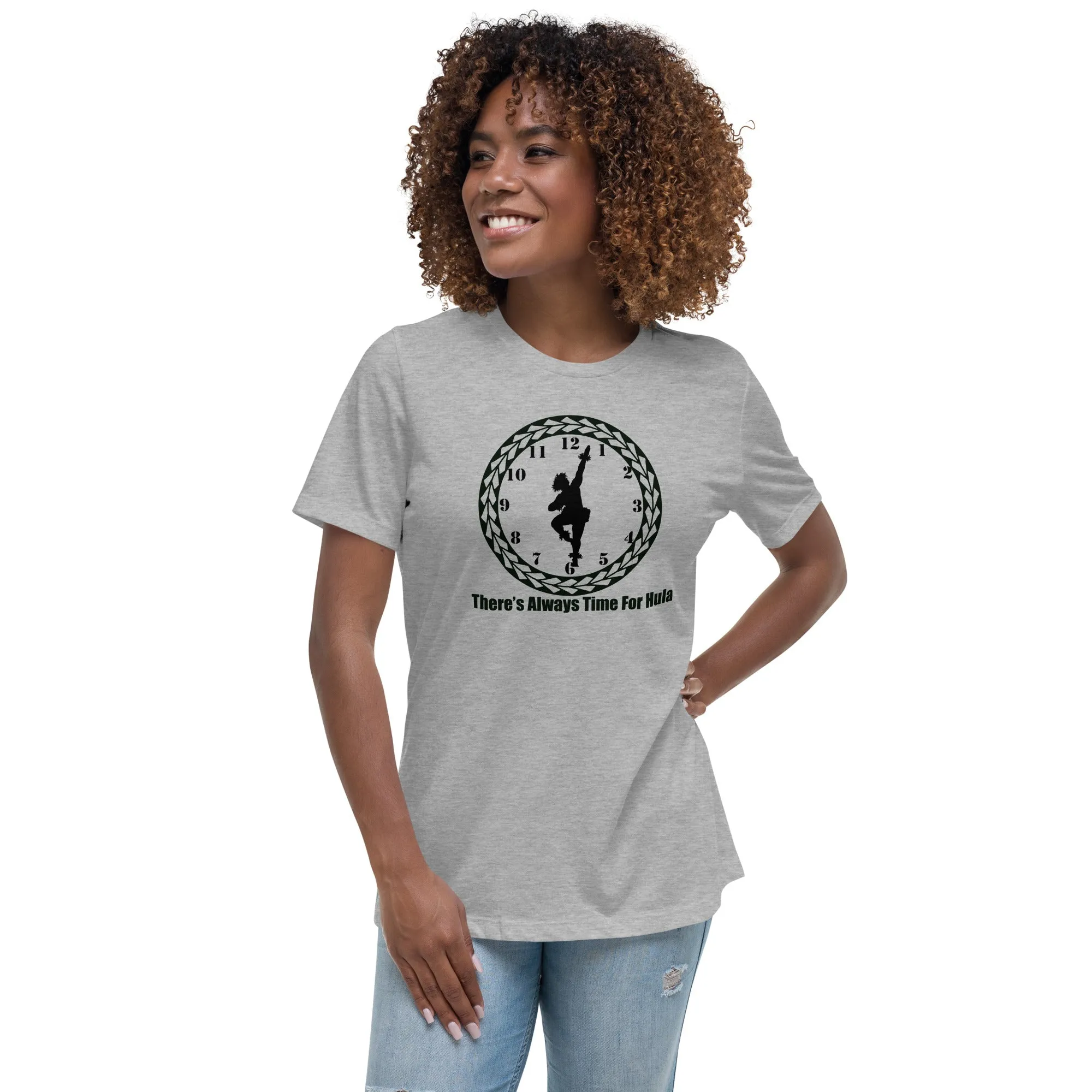 There's Always Time for Hula Women's Relaxed T-Shirt with Male Kahiko Dancer