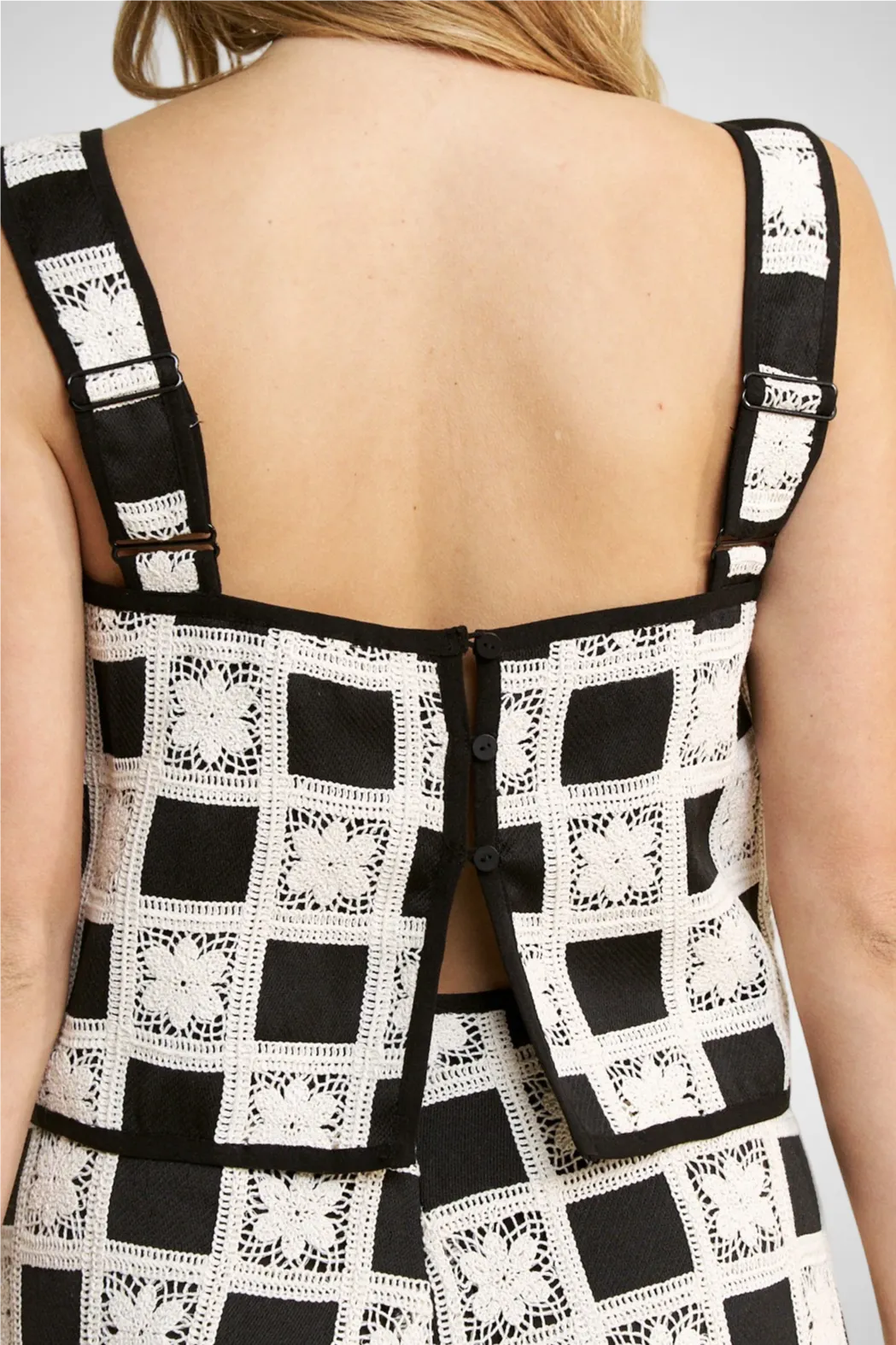 Tile Chochet Tank Shorts