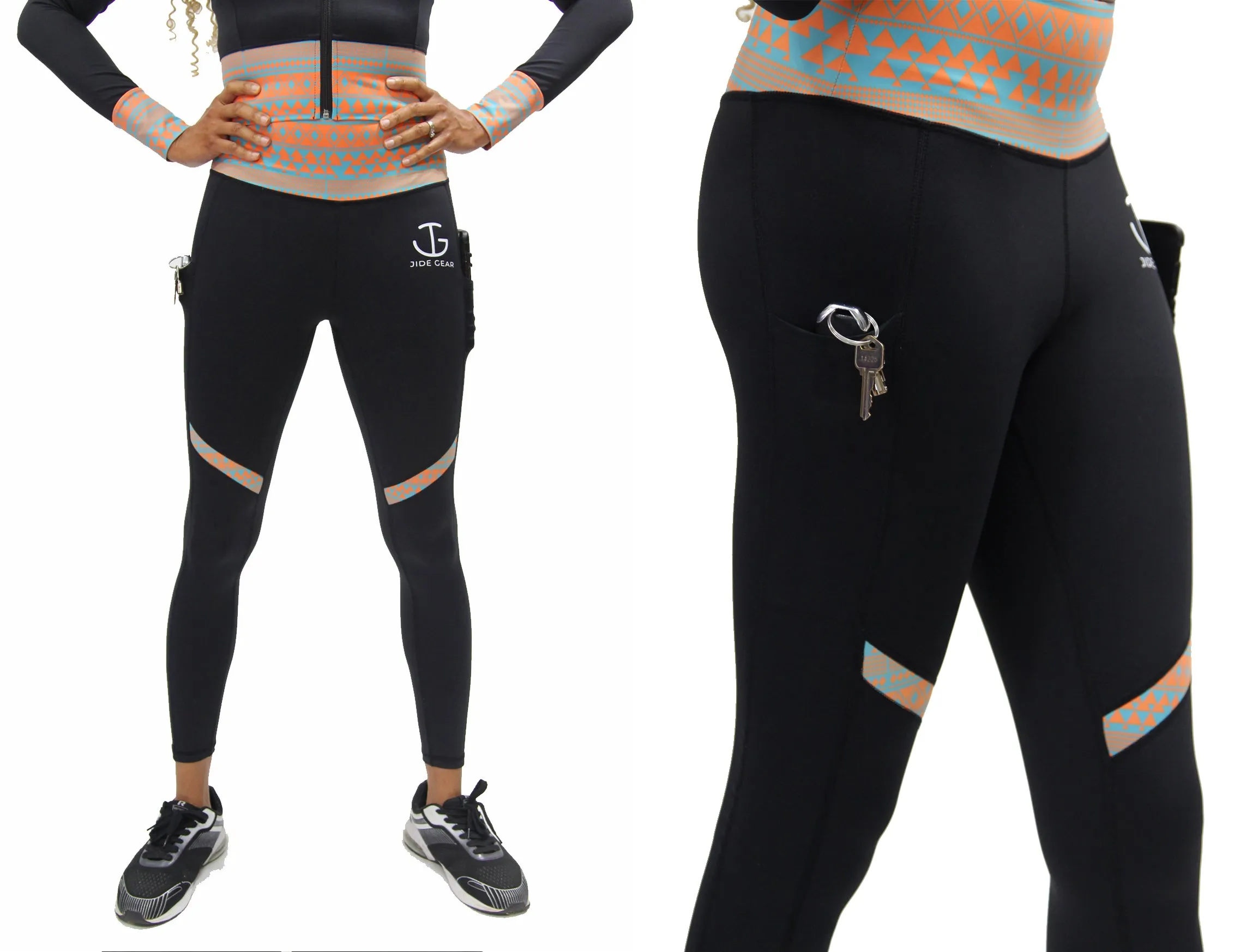 Tribal Striped Leggings Yoga Pants