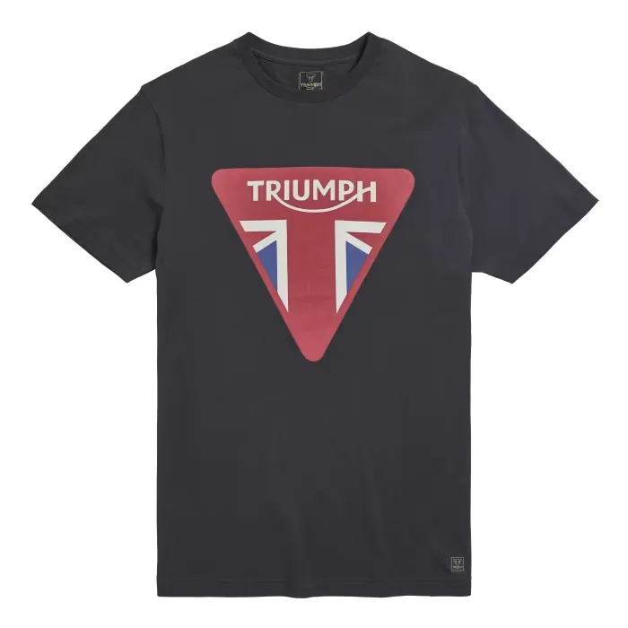 Triumph Devon Black Union Jack Tee