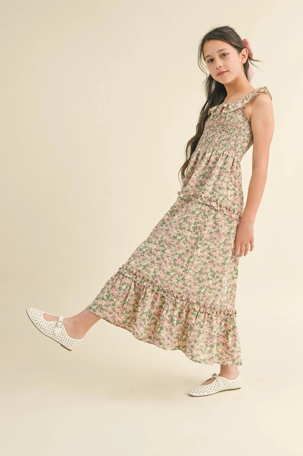 Tween Girl Ruffle Maxi