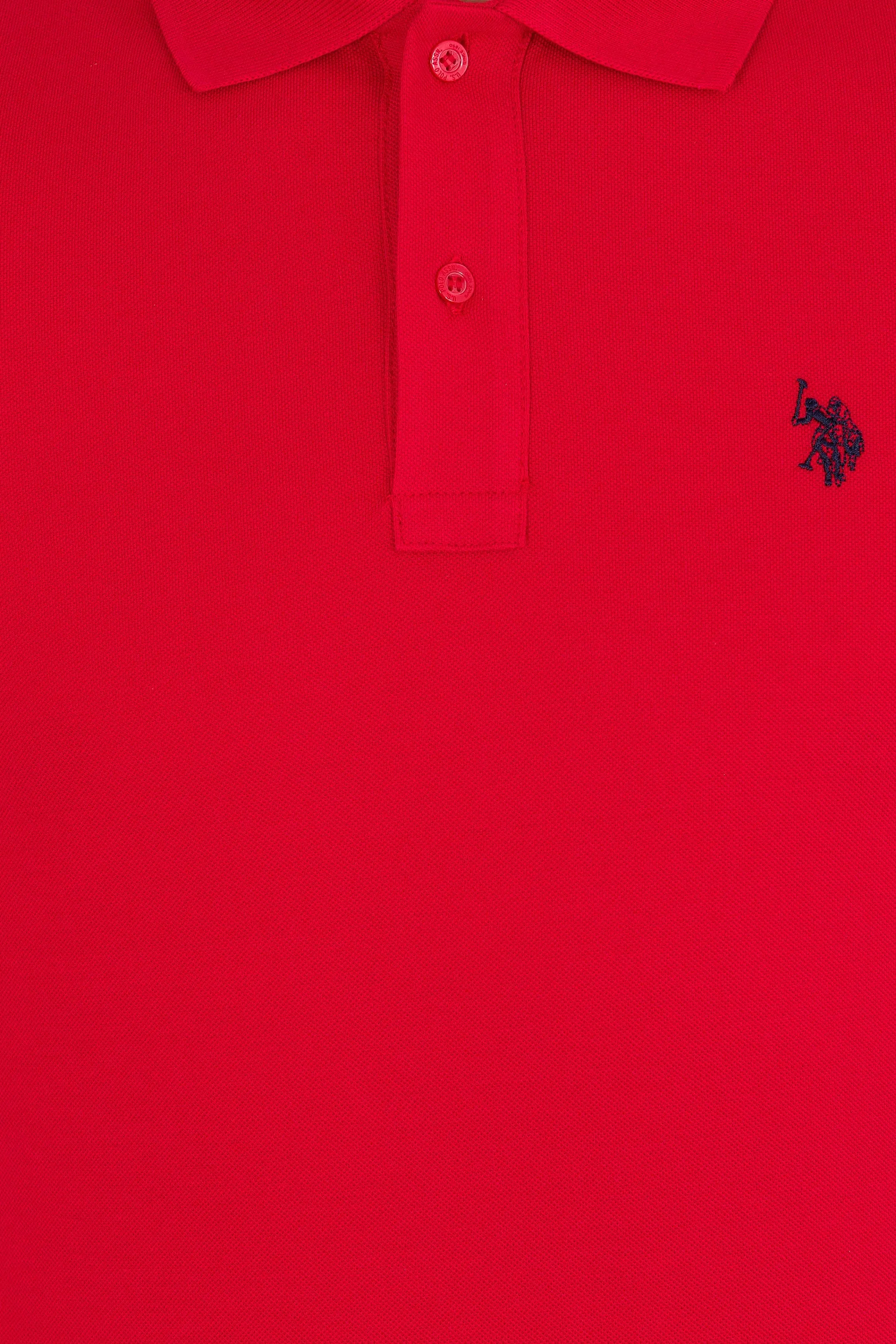 USPA Polo Shirt Men Red VR171 USPOM212 Single Color Horse US Polo Assn.