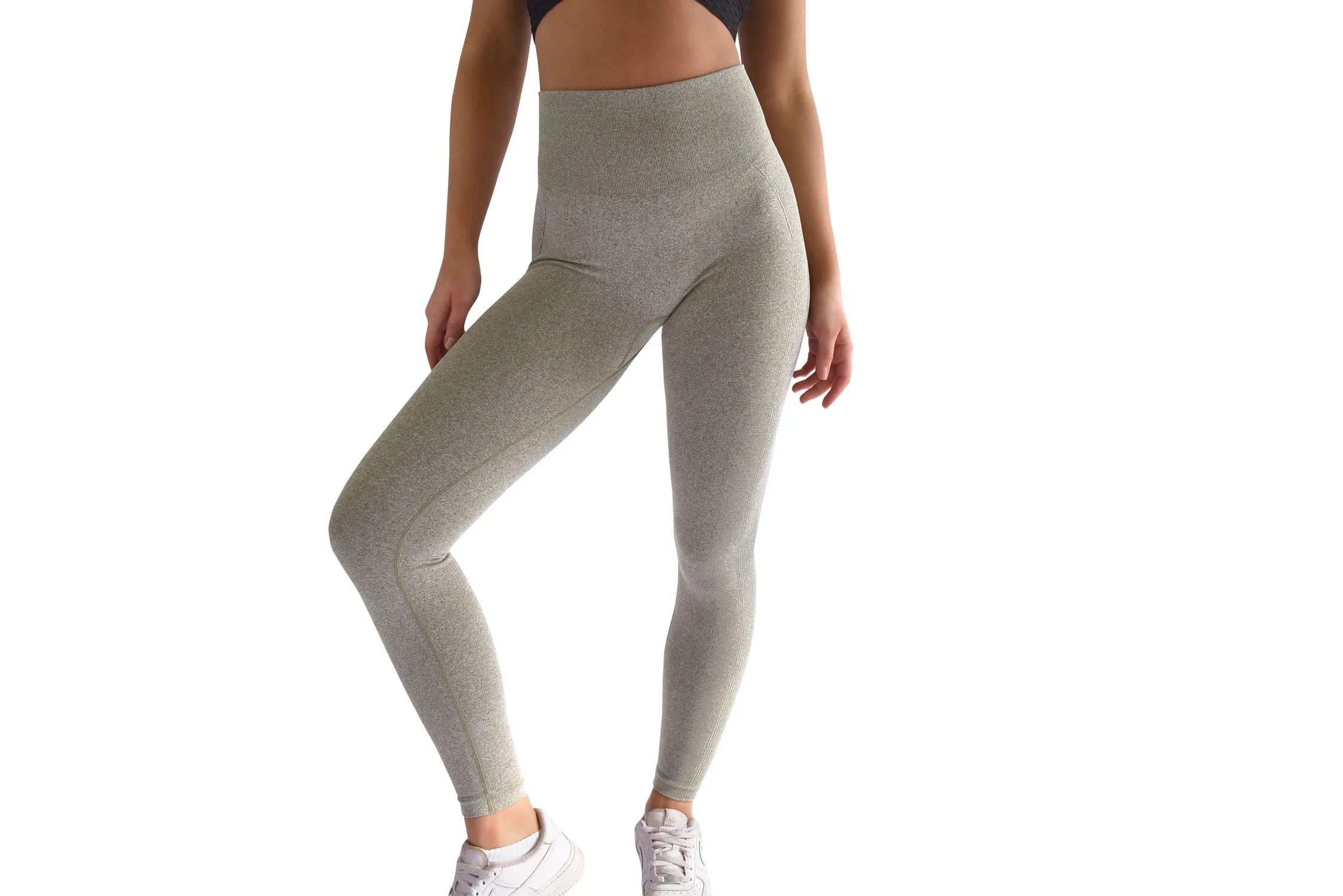 Vision Ladies Seamless Scrunch Leggings - Olive