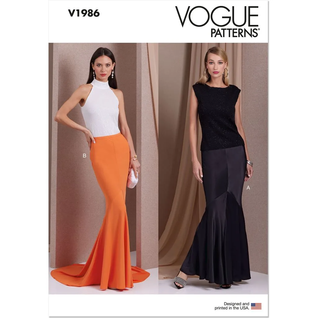 Vogue Pattern V1986 Misses' Skirts