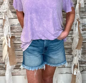 Weekend Wanderer Frayed Denim Shorts