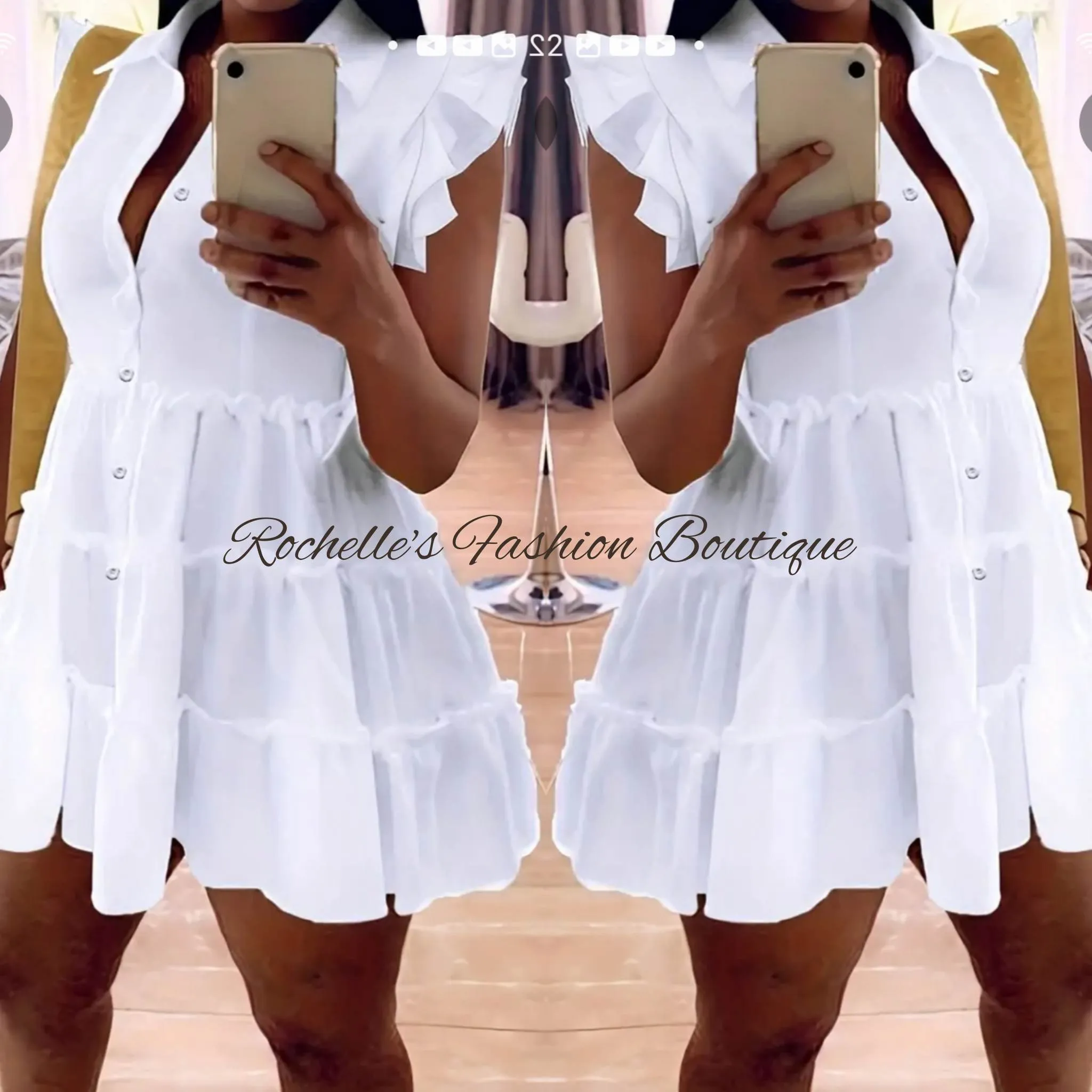 White Plus Size Short  Flowy Short Dress