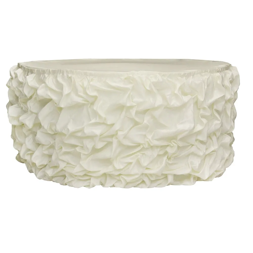 Wholesale 14ft Gathered Lamour Satin Table Skirt