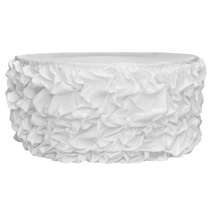 Wholesale 14ft Gathered Lamour Satin Table Skirt
