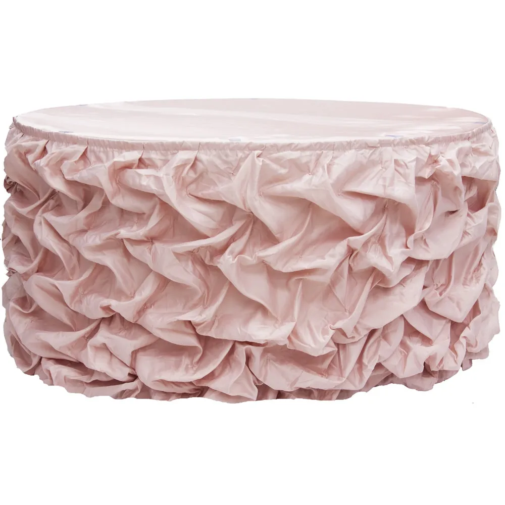 Wholesale 14ft Gathered Lamour Satin Table Skirt