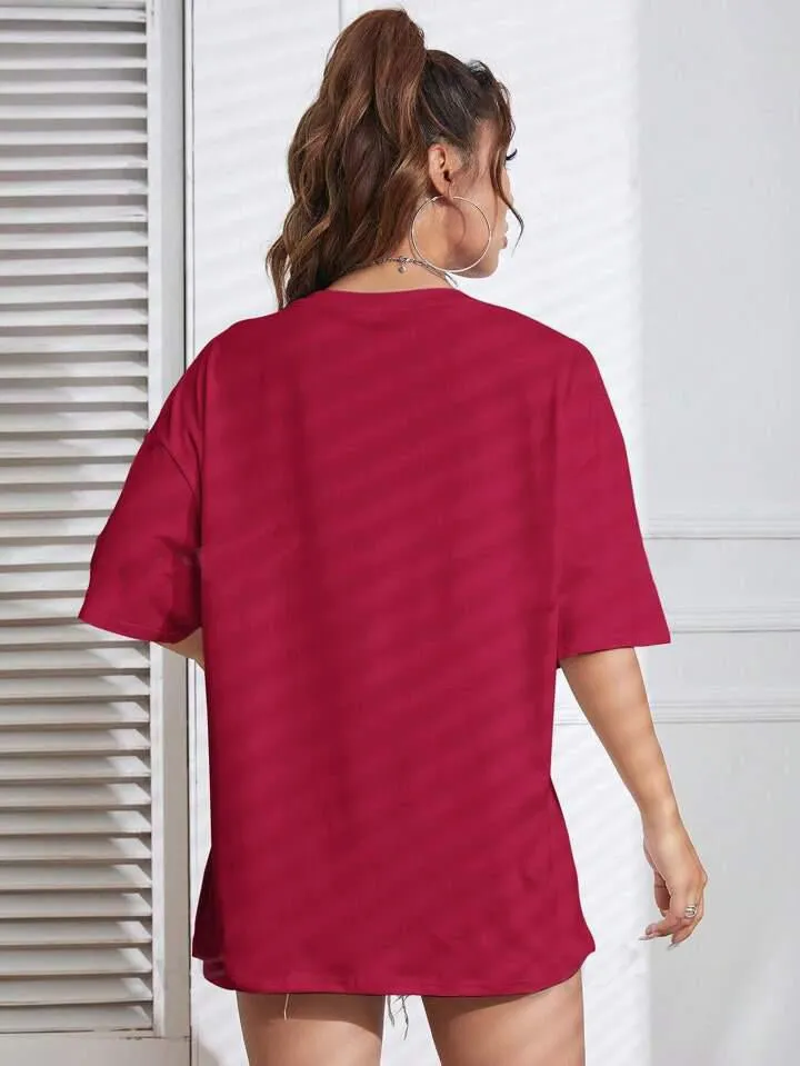 Wildflowers Printed Womens Drop Shoulder T-shirt Legacy Boutiques Dhaka