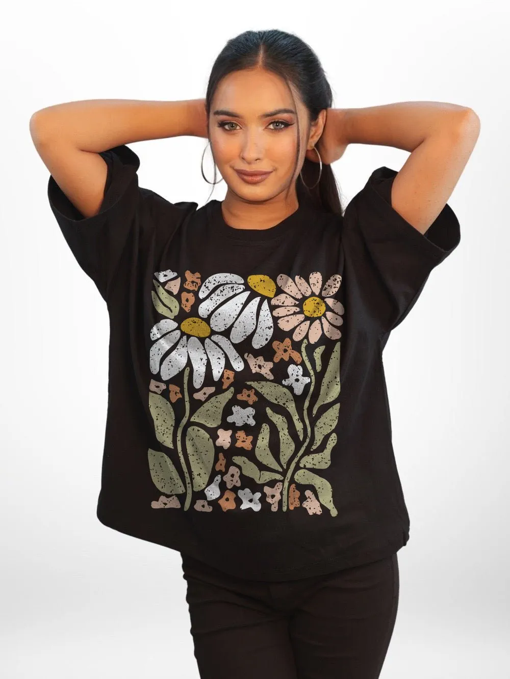 Wildflowers Printed Womens Drop Shoulder T-shirt Legacy Boutiques Dhaka
