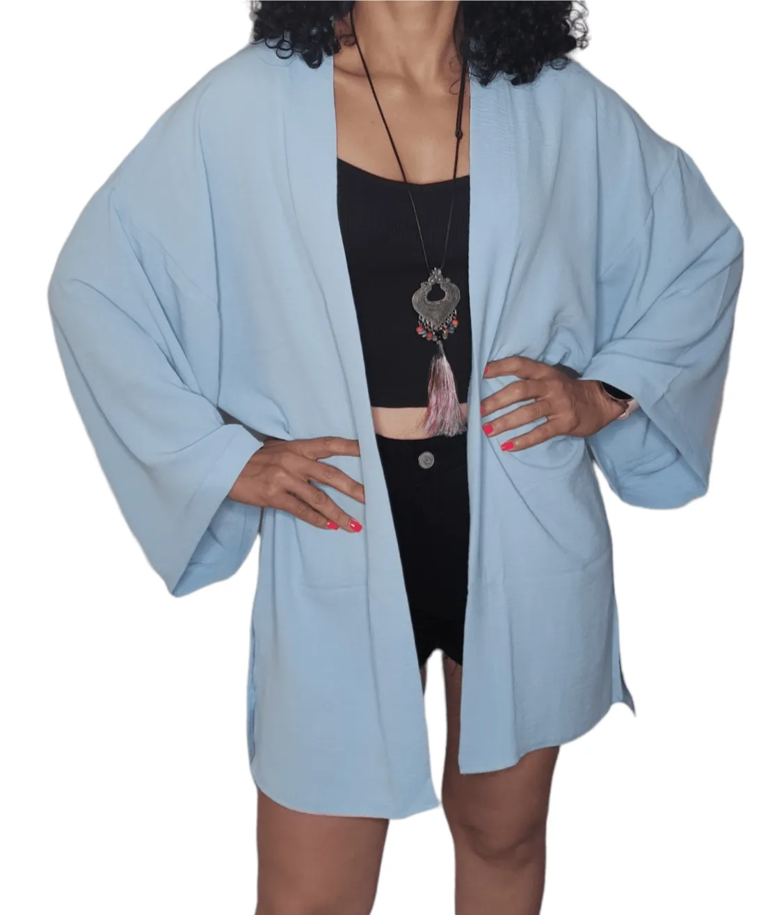 Women Cardigan (One-Size) Light Blue