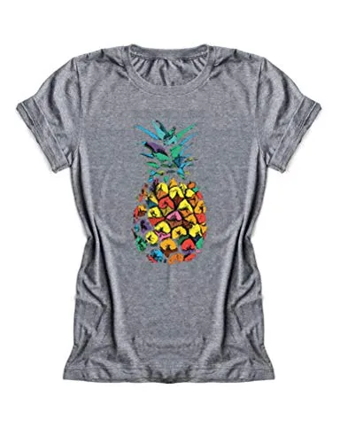 Women Colorful Pineapple T-Shirt